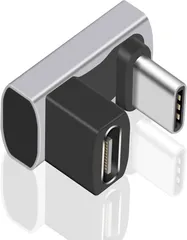 Duttek USB C変換アダプタU字, USB-C 変換 アダプタ、240W PD急速充電U字型USB Cアダプター 40Gbps Thunderboltアダプター サポート8KビデオタイプCオスメスアダプター240W電力供給対応、ノー