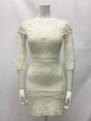 1065 JEWELS ジュエルズ　キャバクラ　ドレス　総レース　タイト　ミニ　オフショル　キャバドレス　S