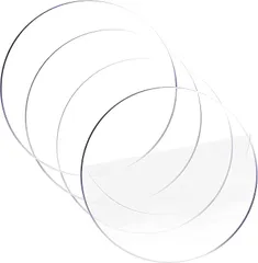 fogman アクリル板 円形 丸 プレート 高透明度 クリア 保護フィルム付き 10枚セット(直径10cm,  2mm厚)