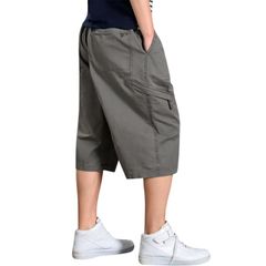 [Ｋａｙｉｙａｓｕ] L-6XL カーゴパンツ メンズ ショートパンツ ハーフパンツ 6つポケット 短パン 大きいサイズ 七分丈 ゆったり 作業着 ワイドタイプ アウトドア 通気 無地 調整紐 春夏 カジュアル