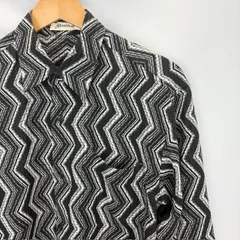 Bonton 幾何学模様 総柄 ポリエステル 長袖シャツ サイズM 日本製 №07111　07032005　01のサムネイル