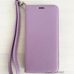 iPhone SE3 SE2 8 7 SE (第2世代/第3世代) ケース 手帳型 レザー調 パープル 紫 ストラップ 磁石