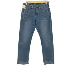 美品　45R　カットオフ　のしめチンツ比古比女　デニム　ブルー系　30 45Rライ麦デニムのバチ比女（重）: WOMEN｜45R