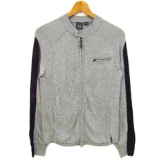 アルマーニエクスチェンジ ニットブルゾン ジャケット アウター カーディガン メンズ Sサイズ 黒×グレー ARMANI EXCHANGE 【中古】