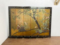 中国骨董 レトロ 古典画装飾彫り 木製 4連パーテーション 間仕切り 衝立 屏風 パーテーション 間仕切り 中国骨董 古典 木製 衝立 屏風 - メルカリ