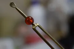 KZ4-94 一点物 天然 メノウ 瑪瑙 簪 昭和風 二本軸 定番タイプ かんざし