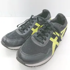 ◇ Θ ASICS アシックス スニーカー サイズ28.5 ブラック イエロー レディース E  【1412260046985】