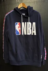 NBA エヌビーエー 袖ロゴ プリント プルオーバー パーカー フーディ US古着