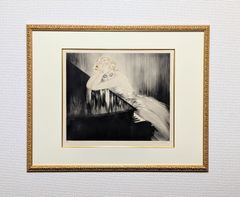 真作】山中現「雲の祭日 ‐3点組‐」水彩+コラージュ1点/木版画2点