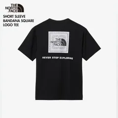 ［2025新作］THENORTHFACE  NT32446 ショートスリーブバンダナスクエアロゴティー メンズ K2ブラック2　Sサイズ