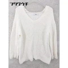 ◇ JOURNAL STANDARD relume コットン Vネック 長袖 ニットジャケット サイズFREE ホワイト レディース 【中古】 【1002801489090】