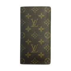 LOUIS VUITTON ルイヴィトン モノグラム ポルトカルトクレディ 円 長財布 メンズ 札入れ 小銭入れなし 旧型 ブラウン M60825 中古 T1
