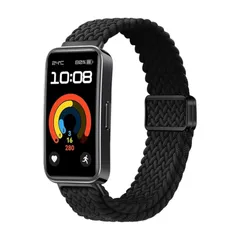 防汗 サイズ調整可能 軽量 マグネット式 柔軟ストラップ ナイロン編み込み 快適フィット 交換バンド 対応 8 9/Band 運動・仕事・旅行に Band HUAWEI [TESTET]