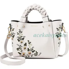 FCZY レディース バッグ 小さめ ハンドバッグ 通気 かわいい 花刺繍 ショッピング カジュアル お出かけ ミニ鞄 手提げ