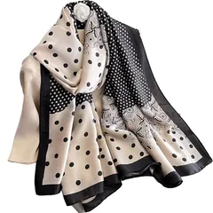 [優億] スカーフ レディース 大判ストール 薄手 シルク風 マフラー 日焼け止めショール 海辺 お洒落 上品 冷房対策 春夏秋冬 旅行 通勤用 誕生日プレゼント (A02)