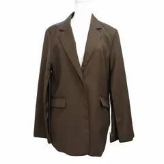 美品 anuans 22AW フレアスリーブスリットジャケット 1522501707-0 総裏 無地 茶 ブラウン F