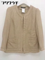 ◇ ROPE' ロペ ノーカラー 長袖 ジャケット サイズ7 ベージュ レディース  【中古】 【1111150016830】