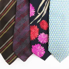 グッチ GUCCI イヴサンローラン サルヴァトーレフェラガモ レオナール ネクタイ 4本セット ■GY99