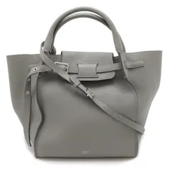 セリーヌ CELINE ビッグバッグ スモール★レザー美品！神戸大丸購入！グレー セリーヌ CELINE ビッグバッグ スモール☆レザー美品！神戸大丸購入