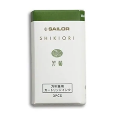 セーラー万年筆　万年筆用カートリッジ　 インク　四季織(3本入)　若鶯