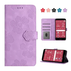 らくらくスマートフォン F-52B ケース 手帳型 カバー スマホケース 人気 おしゃれ f52b F-52Bケース カバー 手帳型ケース スマホケース F52B 手帳 カバー 財布型 高級PUレザー かわいい 美しい桜の柄 富士通用 fujitsu用 ら 0