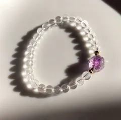 極上❣️天然ルビー入り❤︎6mmニードルイントパーズブレスレット