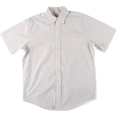 古着 ブルックスブラザーズ Brooks Brothers 346 半袖 ボタンダウン ストライプシャツ メンズL相当/eaa549771