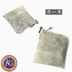 KC,S ケイシイズ  Lジップミニウォレット クードゥー カーキ　日本製