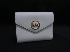 ■美品■ MICHAEL KORS マイケルコース レザー 三つ折り 財布 ウォレット 札入れ 小銭入れ カード入れ レディース ホワイト系 DH5329