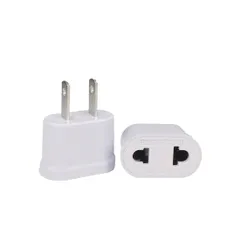 【人気商品】2個セット 変換プラグ 電源変換プラグ 欧州規格 - 日本規格 1対1変換プラグ 海外用電源変換プラグ コンセントプラグ マルチ変換アダプター 2ホール フラットプラグ 電気製品 旅行用（日本／タイ／中国／中国台湾／米国など） 小型で持ち運びに便利