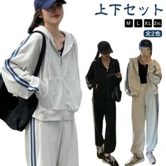 レディース スウェットパンツ パーカー ジャージ カジュアル ジップアップ フード付き 長袖 セットアップ ジム スポーツウェア 上下セット ルームウェア おしゃれ 春 夏 秋 min#