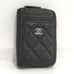 CHANEL コインケース レザー ブラック AP1650