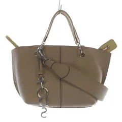 ✨極美品✨トッズ　ジョイ　大容量トートバッグ　チャーム付き　シボ革　キャメル ✨極美品✨トッズ ジョイ 大容量トートバッグ チャーム付き シボ