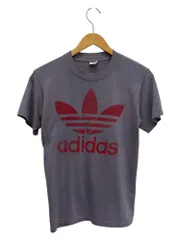 adidas (アディダス) トレフォイルロゴTシャツ USA製 シングルステッチ 両面プリント 80S 古着 ビンテージ S パープル レディース/045