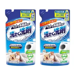 ライオン ペットの布製品専用 洗たく洗剤 つめかえ用 320g セット LION ペット用品 犬猫用品 衛生用品 詰め替え用 詰替用 犬 いぬ 猫 ねこ ベッド タオル マット 毛布 衣類 クッション 詰め替え 詰替え 送料無料のサムネイル