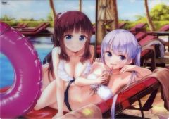 [중고] 데스크 매트 [단품] 스즈카 아오바 & 타키모토 히후미 B4 데스크 매트 [코믹스 NEW GAME! 11 멜론 북스 한정판] 동봉 특전