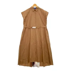 BLUE LABEL CRESTBRIDGE ブルーレーベルクレストブリッジ ワッシャーブロードワンピース レディース サイズ38 ブラウン トップス IL16311■