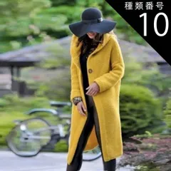 種類10：グレー/XL フーディー ニットカーディガン レディース コート アウター ロングコート チェスターコート ロング ロング丈 袖あり 長袖 ボリューム袖 フード付き ポケット リブ 前開き リブニット 編み込み ニット かわいい 大人可愛い きれいめ