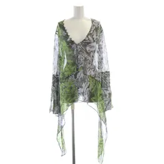 ビーシービージーマックスアズリア BCBGMAXAZRIA シャツ ブラウス 花柄 Vネック 長袖 S 緑 グリーン GTZ1Z455 /ROのサムネイル