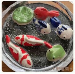 ＊浮球＊ 7点  陶器 浮き球 浮き玉 置物 睡蓮鉢 メダカ鉢 ビオトープ