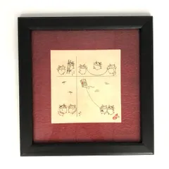猫舎道楽堂本舗　原画額　シリアルナンバー入り セールホビー・楽器・アート - め*ん様 猫舎道楽堂本舗 ミニ原画