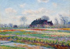 クロード・モネ 『ハーグ近郊のチューリップ畑』 1886年 36×28 複製画