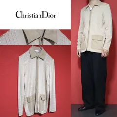 【希少】Christian Dior 3D総柄光沢 レザー切替 ジップジャケットのサムネイル