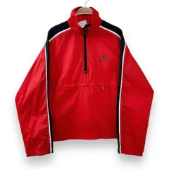 【フォロワー様クーポン配布中！】70s 70年代 NIKE ナイキ オレンジタグ オレンジスウッシュ プリントロゴ ハーフジップ ナイロンジャケット ブルゾン プルオーバー vintage ヴィンテージ  ビンテージ 輸入古着 海外古着 メンズ【S98】