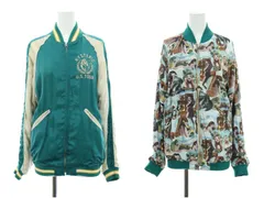 ヒステリックグラマー HYSTERIC GLAMOUR TOUR 84 GIRL リバーシブルスカジャン ジャケット ターコイズブルー ■SH /SY ■OSのサムネイル