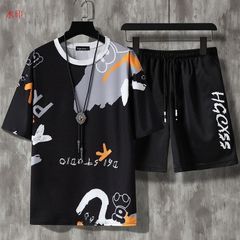 上下セット セットアップ Tシャツ ハーフパンツ 半袖 メンズ 夏 ルームウェア 部屋着 ゆったり 涼しい 薄手  スポーツウェア