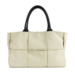 美品】BOTTEGA VENETA マキシイントレチャート キャンバス×レザー