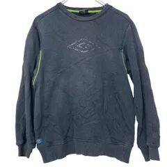 umbro プリントスウェット トレーナー キッズ L ブラック グリーン アンブロ ロゴ プルオーバー スポーツ 古着卸 アメリカ仕入 a611-5918のサムネイル