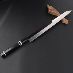 切付柳刃包丁 刺身包丁 尺一（刃渡り330mm）通常鏡面仕上げ 本刃付け 八角柄（購入時選択可能）