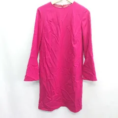 ◇ Aquagirl アクアガール 長袖 膝下丈 ワンピース サイズ36 ピンク系 レディース E  【1407180043046】